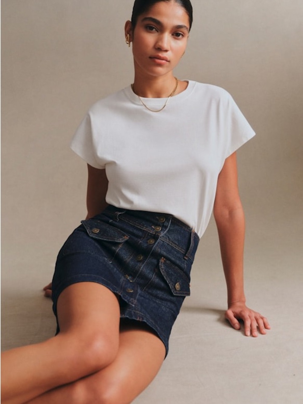 Sezane Bettie Skirt - Indigo Blue